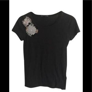 J Crew Tee with floral accent